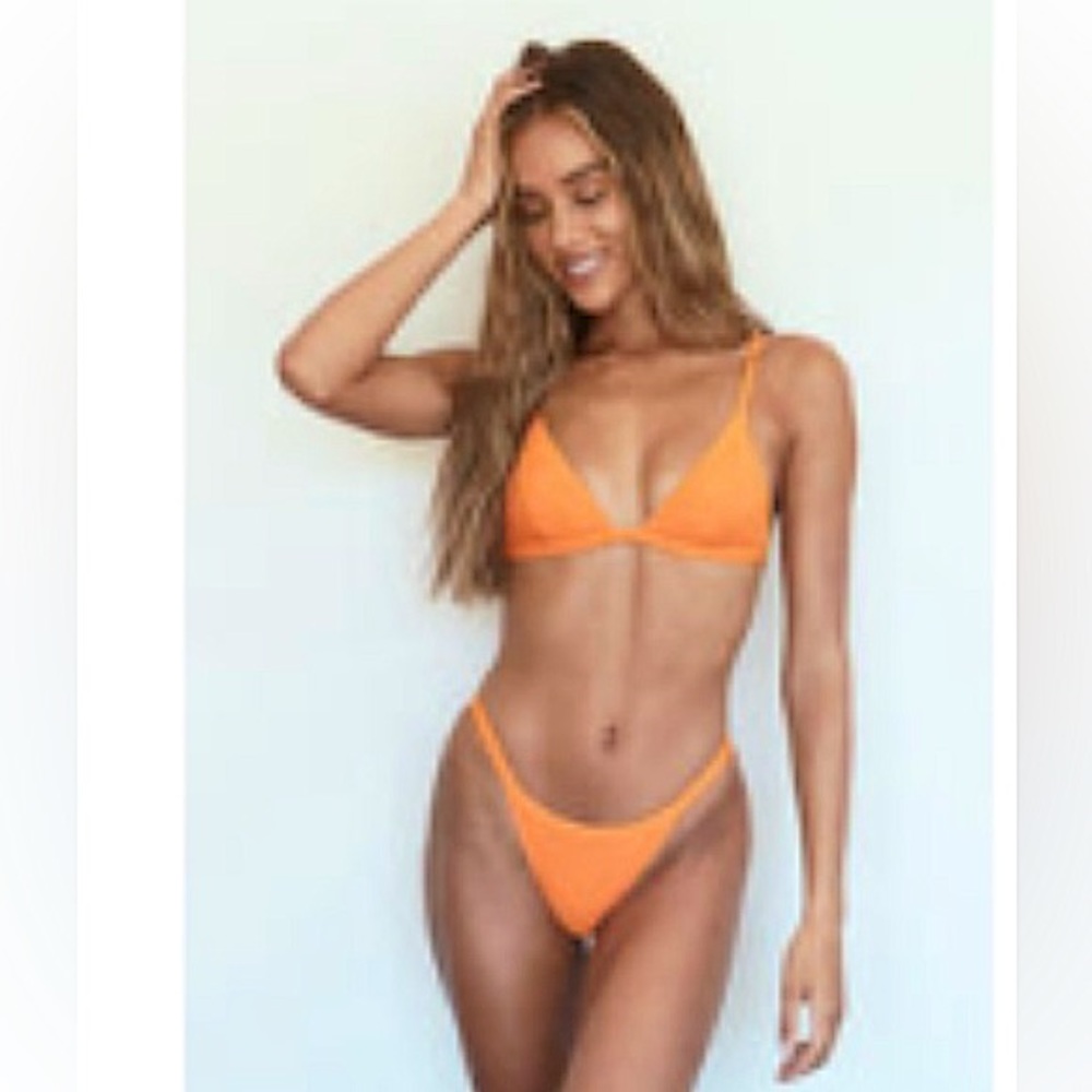 LA Hearts Orange Bikini Bathing Suit